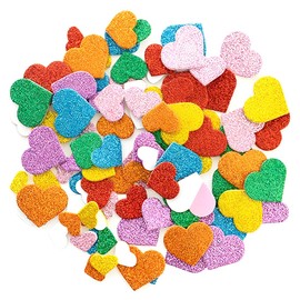 DWFEYOI Pack of 105 Sponge Heart Confetti, Glitter Heart Confetti Wedding Decoration Large, Confetti Hearts, Golden Hearts Decoration, Wedding Table Decoration, Colourful, Wedding Decoration Table