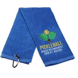 Retirement Gift Pickleball Towel Pickleball Make Retirement Great Again Embroidered Towel Gift for Pickleball Lover (Pickleball Make Retirement Great Again)