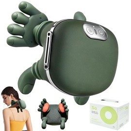 Massager, 4D Neck Massager, Neck Massager with Heat, Heating Neck, Shiatsu Massager, 3 Modes, 2 Heat Settings, USB Electric Shoulder Massager, Neck Massager for Home, Office, Travel