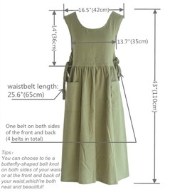 Premium Plus Size Apron Adjustable Waist Bib Apron, Soft Cotton Blend Apron with Pockets, Ideal for Kitchen, Garden, Baking, Relaxing, Also as a Gift for Your Mother or Wife, Green, l