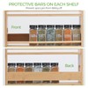 Bambition Bamboo Spice Rack Organizer, 3 Tier Spice Jars Storage