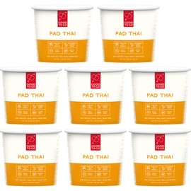GOOD TO-GO Instant Lunch & Dinner Cups (8-Pack) | Gluten-Free | Real Food Ready in Under 10 Minutes! | Microwavable Food Just Add Water Meals | Healthy, Delicious, Low in Sodium (Pad Thai, 8-Pack)