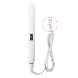 Hair Curler Hair Straightener Fast Heating LCD Digital Display Hair Styling Tool WhiteUS Plug 110-240V