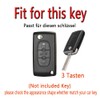 HIBEYO Flip Key Car Key Case Fits Peugeot 207 407