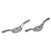 fiXte 2 x Polished Chrome Cleat Hooks 75mm