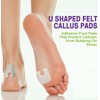 Wide U Shaped Felt Callus Horseshoe Metatarsal Pads Adhesive Foot