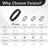 FeracoPulsera magnética para hombres pulsera de tratamiento magnético de acero