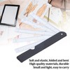 Entatial 20cm Fan Shaped Folding Multiscale Measuring Ruler Black Plastic