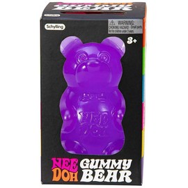 Nee Doh Gummy Bear Squishy Stress Toy - Jumbo Squeezy Fun for Kids and Adults - Color: Purple