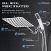 G-Promise All Metal 8 Inch Dual Square Shower Head with