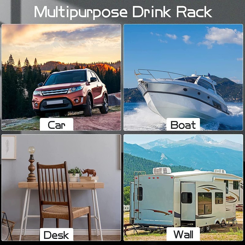 Stainless Steel Adjustable Folding Cup Holder for Marine Boat Caravan