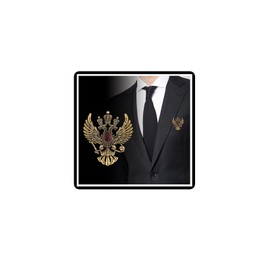 Crystal Double Headed Eagle Brooch Rhinestone Crown Wings Lapel Pin Vintage Collar Chest Pin Badge Coat Suit Skirt Rivets Accessories for Men Women, Rhinestone Alloy Steel