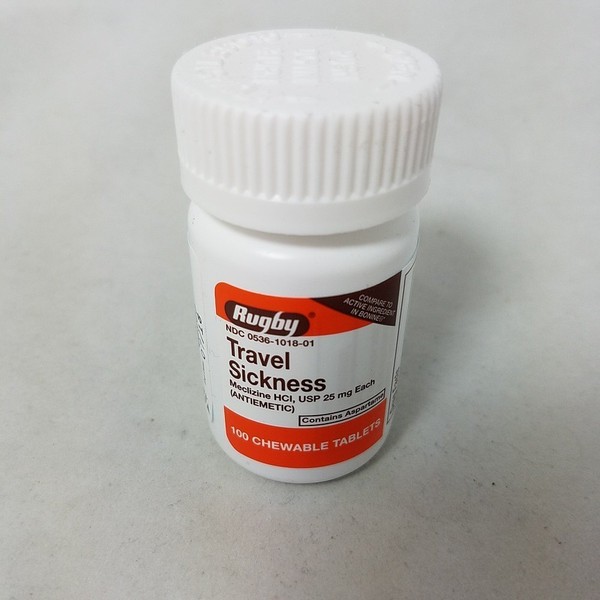 Travel Sickness Chewables 25MG 100 Count per Bottle