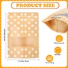 Geosar 240 Pcs Kraft Bags with Window Bulk Kraft Stand