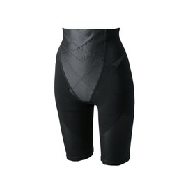 Nissen Correction Shorts, Girdle, High Waist, Full Long Girdle That Tightens Your Belly to Your Thighs, Black