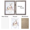 AVEAX Double 5x7 Picture Frame Grey Wood Photo Frame Shadow