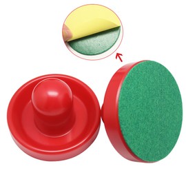 Hysagtek 4Pcs 96mm Air Hockey Pushers Air Hockey Ball Table Mallet Goalies with 8Pcs Pucks,Red