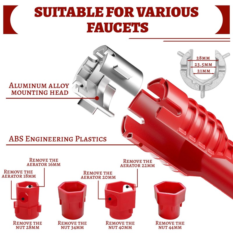 Herbst Tap key, 14 in 1 tap key tool, multifunctional