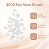 Ertzinla 3000Pcs White Artificial Rose Petals, Non-Woven Realistic Fake Petals