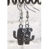 Silver Desert Cactus Dangle Earrings by Pashal