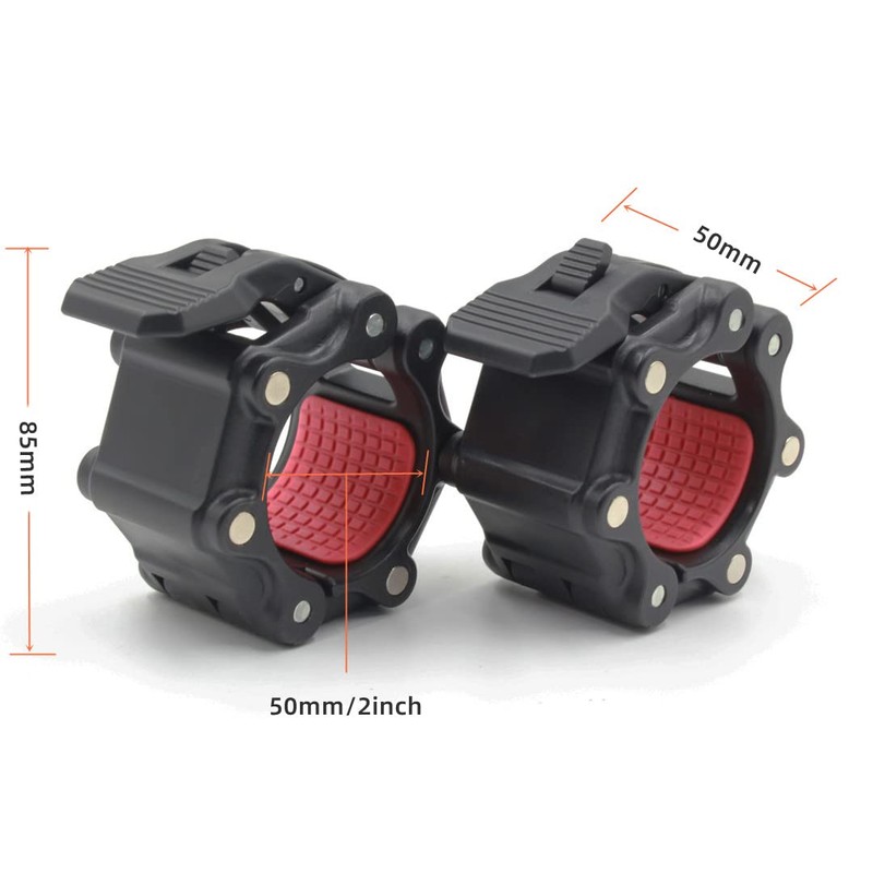 VMFTS 2 inch Olympic Barbell Clamps with Magnets Double Lock