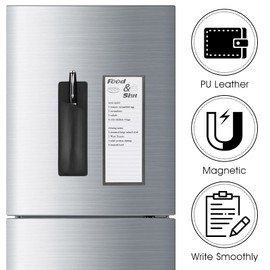Grevosea Magnet Notepads for Refrigerator, Grocery List Magnet Pad for Fridge To Do List Notepad with Magnetic Pen Holder Grocery List Memo Notepad Shopping List Pad (50 Sheets)