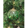 Wizardi Green Glittered Ball Glass Christmas Ornament F07M7-7-LH76-2