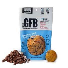 The Gluten Free Brothers Chocolate Chip Cookie Dough Nut Free Bites - Allergen Friendly, Gluten Free, Soy Free Protein Balls – Plant Based Vegan Non-GMO Snack Size Protein Energy Balls, 4 oz (6 Count)