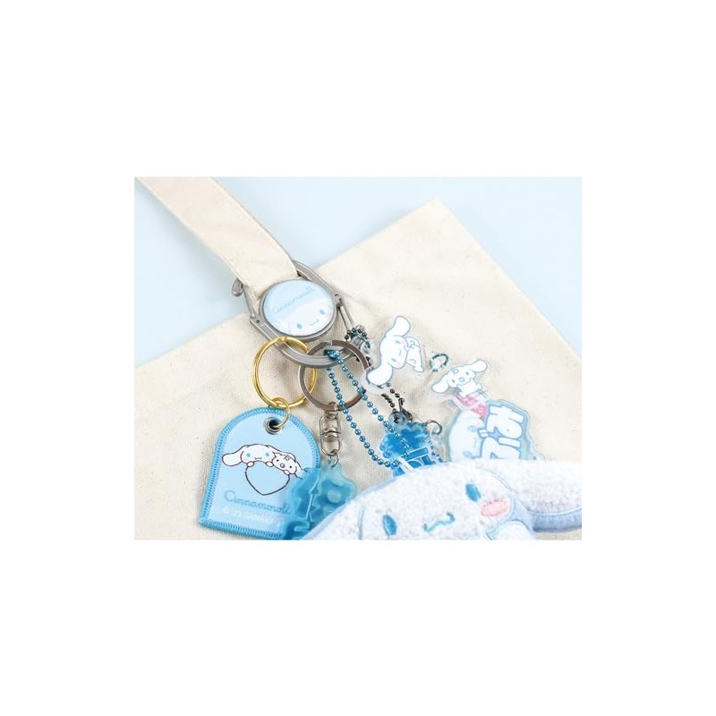 T'S Factory SR-5541837CR Double Carabiner Keychain Sanrio Characters Cinnamoroll, Blue