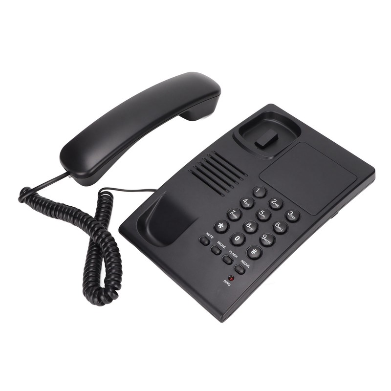 Home Corded Landline LED Indication Bell Mute Hands Free Speed