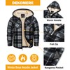 Dekomere Boys Zip Up Hoodies Fleece Plaid Jacket Kids Hooded