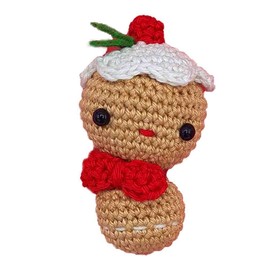 Hardicraft Crochet Pack Crochet Set to Make Yourself with Instructions and Material Christmas Decoration Mini Gingerbread Man Approx. 9 cm
