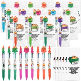 Kosiz 24 Set Funny Dumpster Desk Accessories Boss Day Office Gifts, Multicolor Fire Ballpoint Pens & Emotional Support Bookmarks for Teacher Student Employee Appreciation Gift Bulk Coworker Team