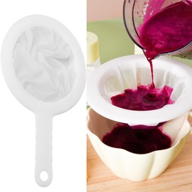 Kitchen Sieve Plastic Household Sieve Fine Mesh, Mesh Filter Net with Handle Hook, Food Filter, Fine Mesh Sievefor Seedless Jam, Flour, Yoghurt, Soy Milk Device