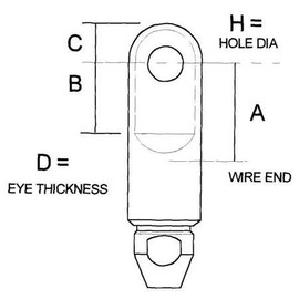 Nautos Sta-LOK Eye (1/8" - 1/4")