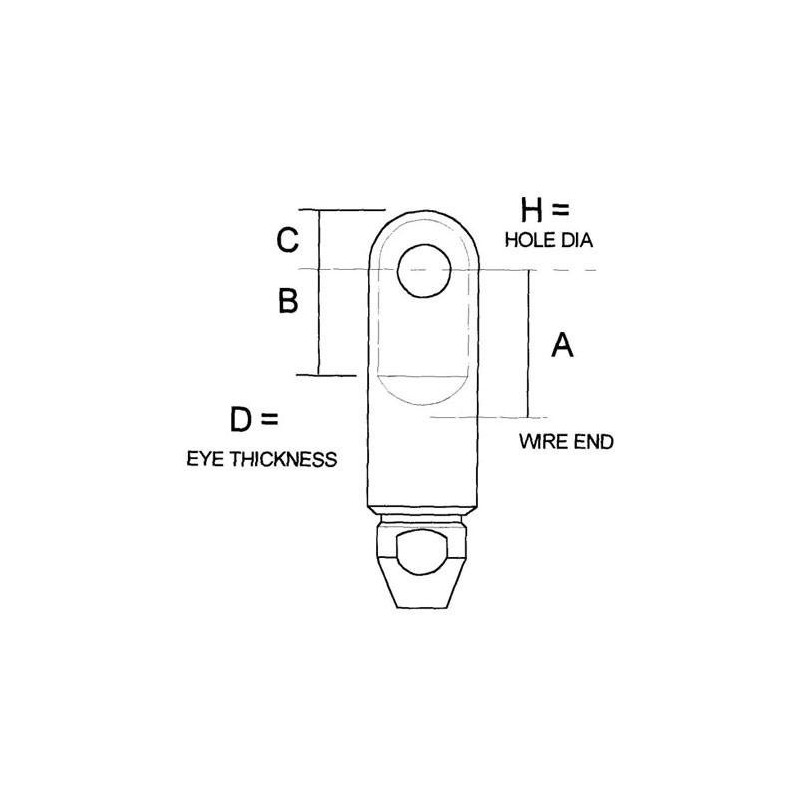 Nautos Sta-LOK Eye (1/8" - 1/4")