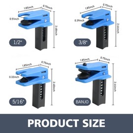 leechio 4 PCS Brake Line Clamp, Brake Line Plug, Leak-Proof Brake Line Stopper Tool, Fuel Rail Hose Fluid Stopper Kit, Universal for Most Cars (Blue)