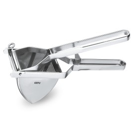 Gefu Kartoffelpresse DAS ORIGINAL - Kartoffelstampfer mit Rundlochung für feines Püree - Edelstahl, spülmaschinengeeignet