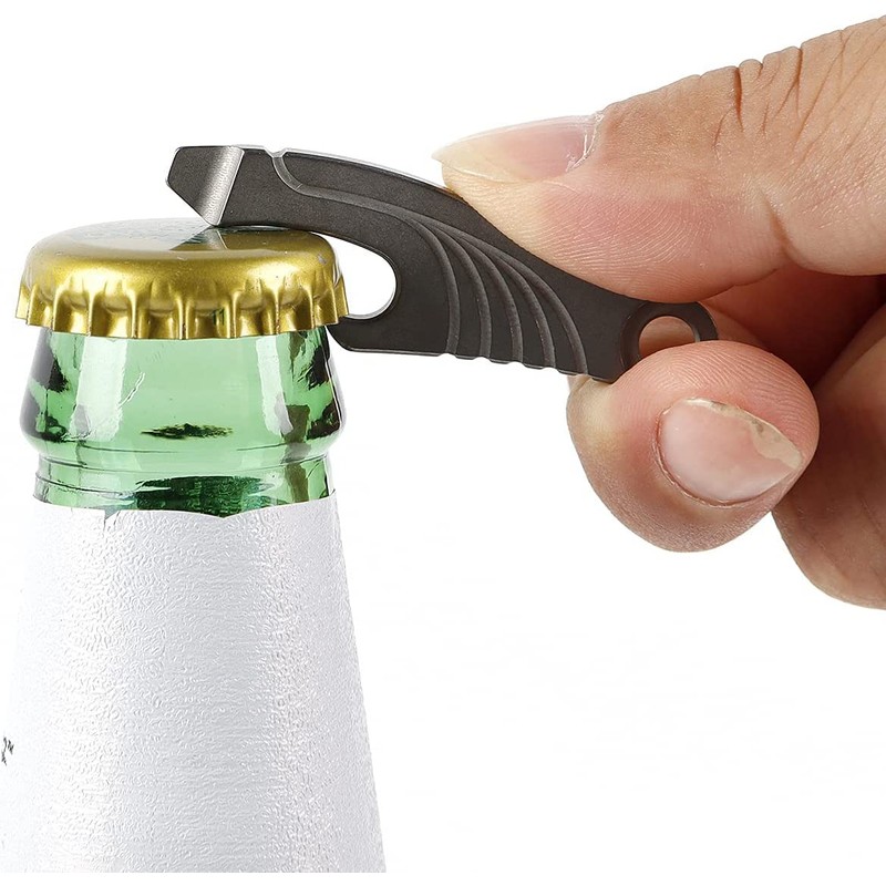 Hamans EDC Multi Tool Titanium Pry Bar with Bottle Opener