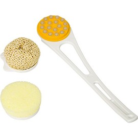 Bath and Body Set of 3 White/Yellow