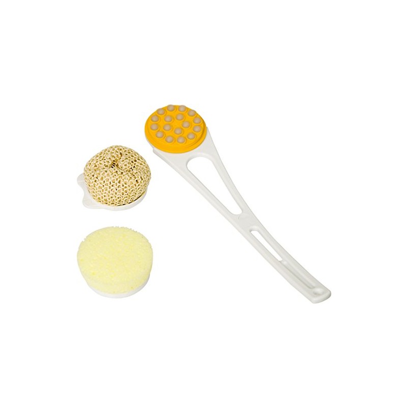 Bath and Body Set of 3 White/Yellow