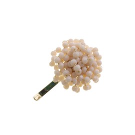 VINGTAINE H7283-BE-CAFF Cut Beads, Pony Hook, Hair Elastic, Hair Cuff, Hair Hook, Hair Accessory