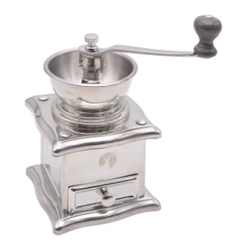 Captain Stag UW-3529 Coffee Mill, Hand Grind, Ceramic Blade, Stainless Steel, Silver