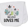 inktastic Zebra My Vovo Loves Me Baby Burp Cloth White