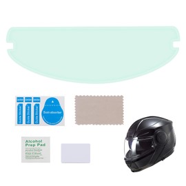 Helmet Visor Anti Fog Film, Motorcycle Universal Protective Anti-fog Film Clear Helmet Shield Lense Insert Transparent Motorbike Helmet Cover Resistant Waterproof Sticker with Cleaing Kit Accessories