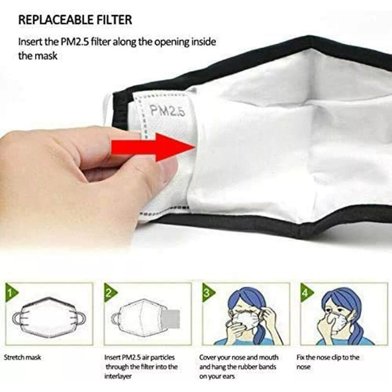 (10pcs) Adult PM2.5 5 Layer White Face Super Fresh Air