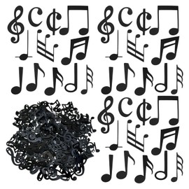 3 Sets of Music Symbol Wall Stickers, 1 Pack of Decorative Confetti, Music Party Decorations, Singing Party Decorations, Record Decorations, Musical Birthday Decorations