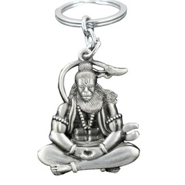 Bro Mart Meditation Bajrangbali | Lord Hanuman | Pavanputra | Metal Keychains/Keyring For Men,Women, Car and Bikes and home(Multi Color)