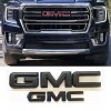 Auto GMC 2PCS Set Front Rear Black Black GMC Emblems