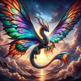 Ekuxom Dragon Diamond Art Kits for Adults, 5D Diamond Painting Kits for Beginners, DIY Round Full Drill Diamond Gem Art Kits for Crafts Home Wall Decor Gift 14x14 inch